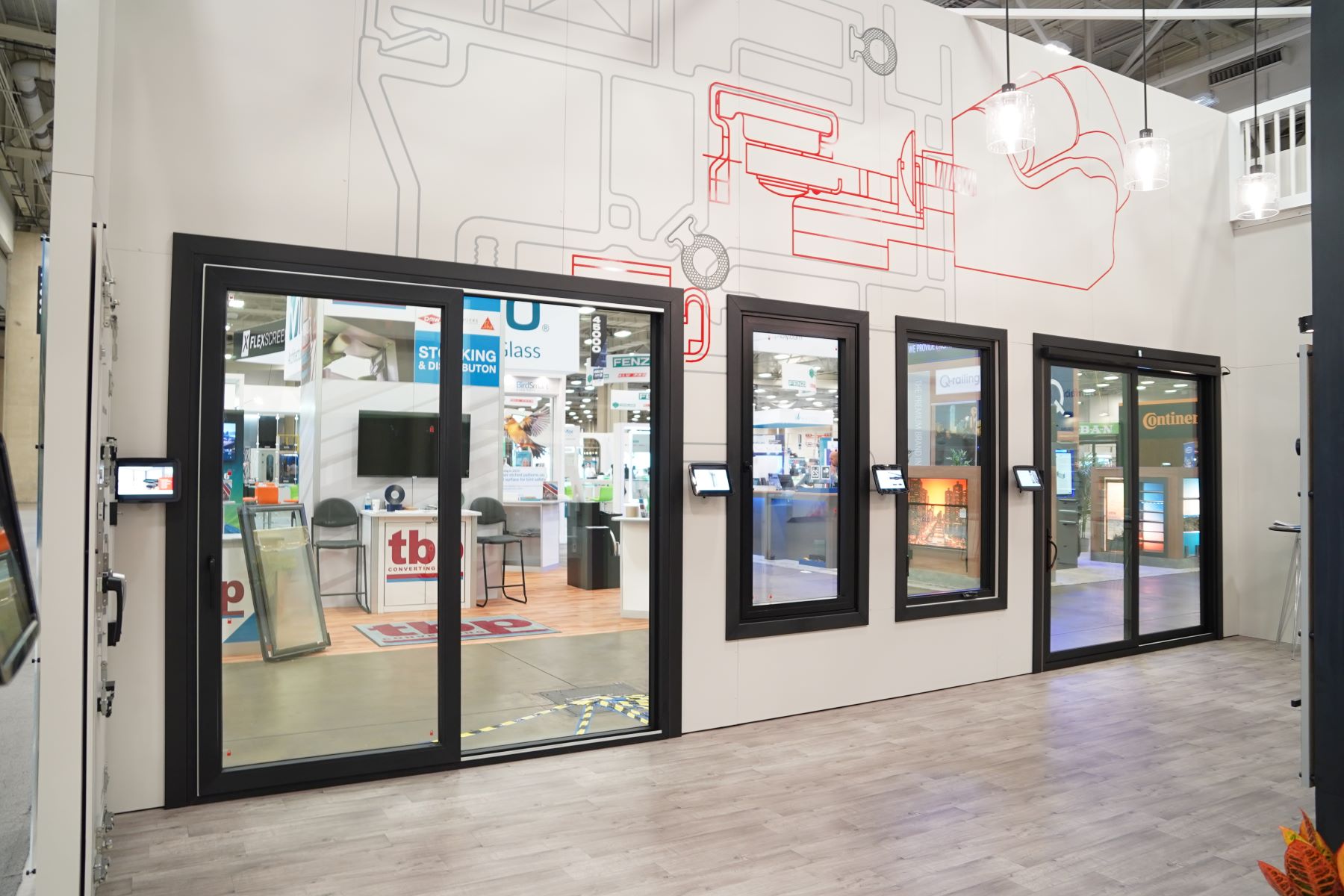 windows and doors with black frames